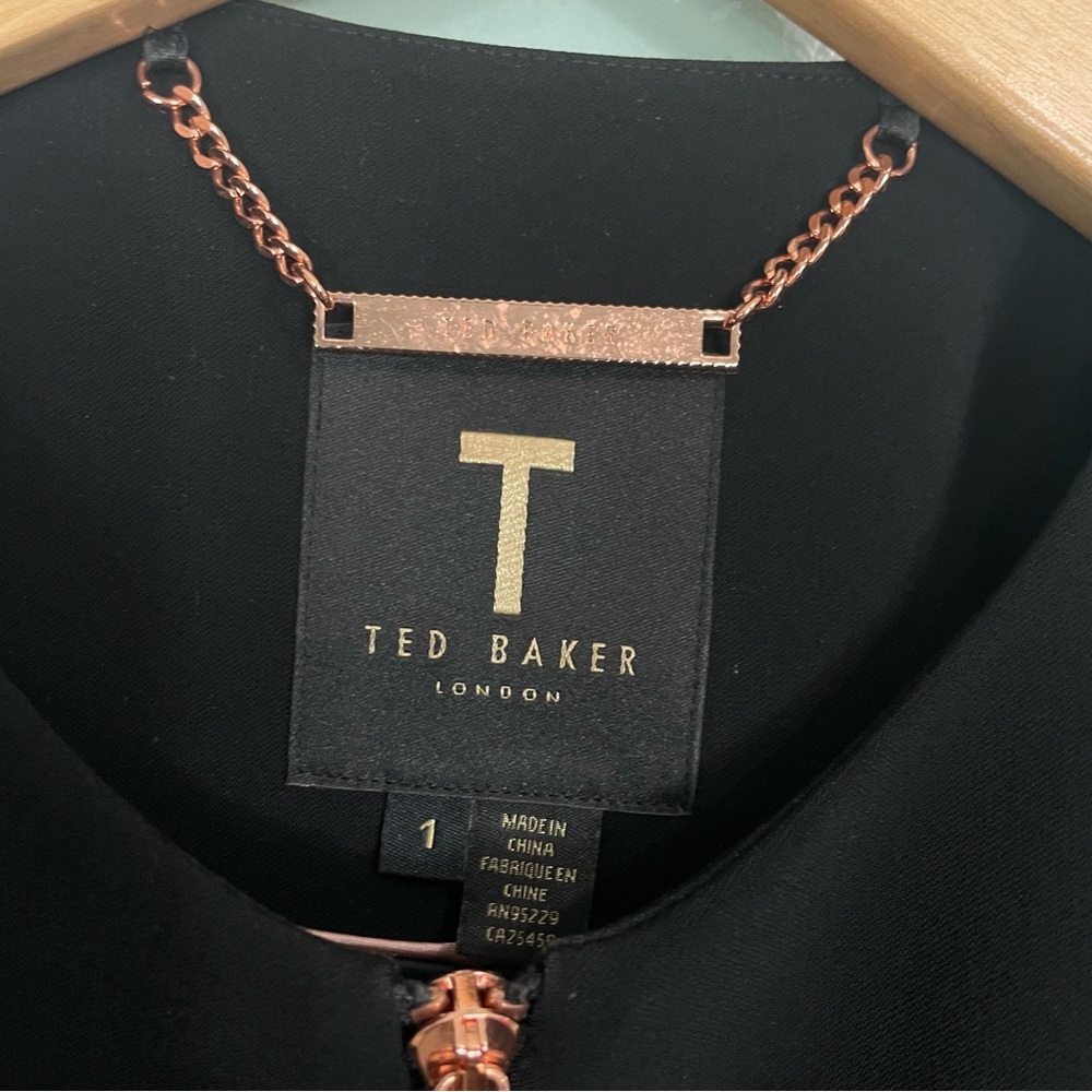 Ted Baker Yulij Flared Cuff Peplum Full‎ Zip Blazer Jacket Full Zip TB 1 US 4 - Picture 6 of 11
